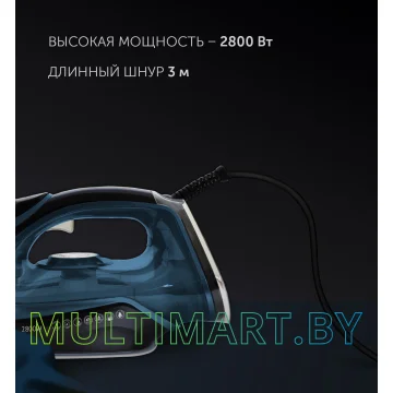 Утюг Polaris PIR 2821AK 3m (черный/cиний) картинка 8